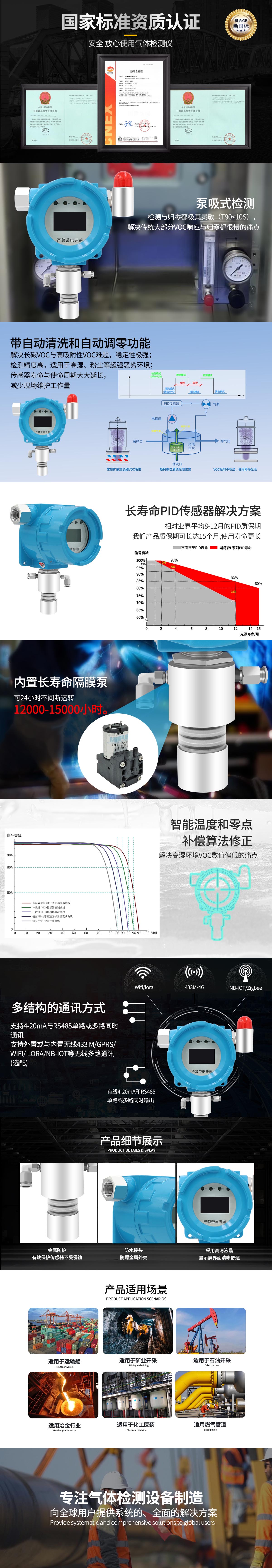 固定泵吸式VOC檢測儀 固定泵吸式VOC檢測儀